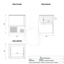 Abbattitore 5 Teglie E Griglie Digitale Monofase Inox GN 1/1 O 600x400mm, -18°/+3°C, Con Ruote Montate -Vendite Gastrodomus abbattitore 5 teglie e griglie digitale monofase inox gn 11 o 600x400mm 183c con ruote montate 6