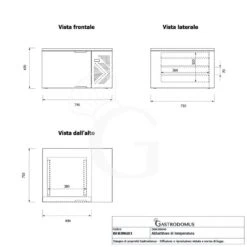 Abbattitore Di Temperatura In Acciaio Inox Monofase - Per 3 Teglie O Griglie GN 2/3, -18°/+3°C -Vendite Gastrodomus abbattitore digitale in acciaio inox per 5 tegliegriglie gn 11 o 600x400mm con ruote 180c 14