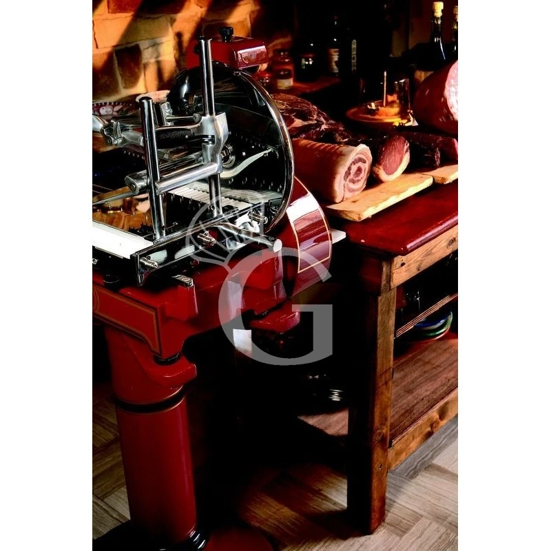 Affettatrice A Volano Con Colonna In Alluminio, Lama Diametro 300 Mm 7 Affettatrice A Volano Con Colonna In Alluminio, Lama Diametro 300 Mm - immagine 5