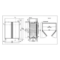 Armadio Refrigerato Ventilato Per Carne 3 Porte -2°C/+10°C 1400 LT Classe Energetica A -Vendite Gastrodomus armadio refrigerato 1400 lt temp 210 3 porte carne 3