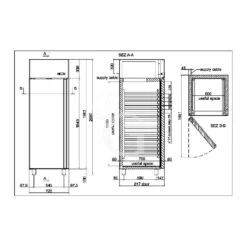 Armadio Congelatore Per Gelateria -18°C/-22°C 700 LT Classe Energetica C -Vendite Gastrodomus armadio refrigerato 700 lt temp 18 22 gelateria 7