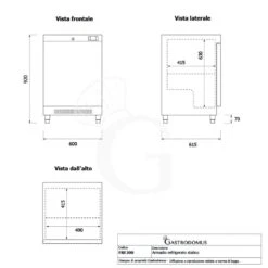 Armadio Refrigerato Statico Temperatura -2°C/+8°C 103 LT -Vendite Gastrodomus armadio refrigerato statico temperatura 2c8c 103 lt 7