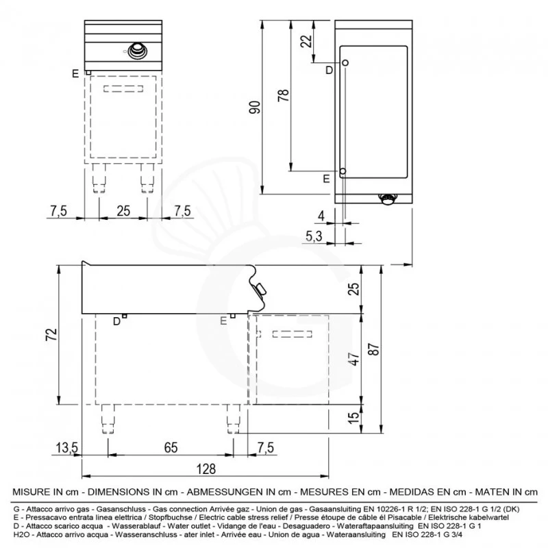 Bagnomaria Elettrico Su Armadio Aperto Predisposto Per Bacinelle GN H 150 Mm L 400 Mm X P 900 Mm 4 Bagnomaria Elettrico Su Armadio Aperto Predisposto Per Bacinelle GN H 150 Mm L 400 Mm X P 900 Mm - immagine 2