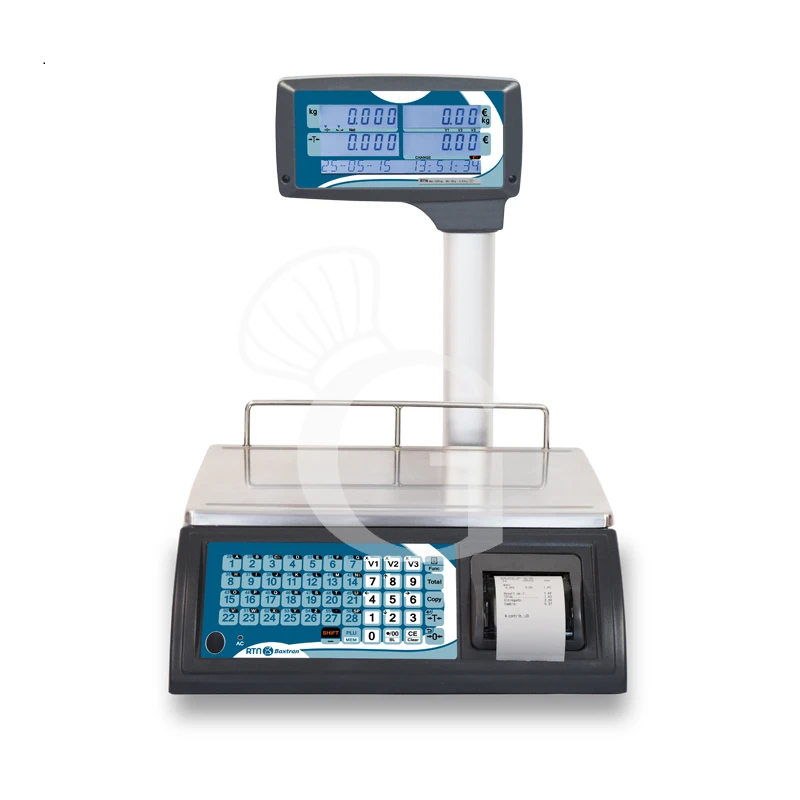 Bilancia Commerciale Con Visore A Colonna E Stampante-portata 15 Kg - Precisione 2/5g - Uso Simultaneo Da 3 Operatori 3 Bilancia Commerciale Con Visore A Colonna E Stampante-portata 15 Kg - Precisione 2/5g - Uso Simultaneo Da 3 Operatori