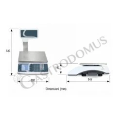 Bilancia Commerciale Con Visore A Colonna Portata 15 Kg Precisione 2/5 G L 330 Mm X P 345 Mm X H 530 Mm -Vendite Gastrodomus bilancia commerciale con visore a colonna portata 15 kg e precisione 25 g 4