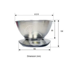 Bilancia Da Cucina Schermo LCD Portata 5 Kg Piatto L 180 Mm X Diametro 215 Mm X H 130 Mm -Vendite Gastrodomus bilancia da cucina portata 5 kg con piatto di diametro 115 mm 4