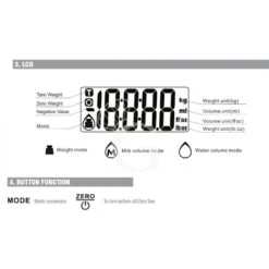 Bilancia Da Cucina Schermo LCD Portata 5 Kg Piatto L 180 Mm X Diametro 215 Mm X H 130 Mm -Vendite Gastrodomus bilancia da cucina portata 5 kg con piatto di diametro 115 mm 5