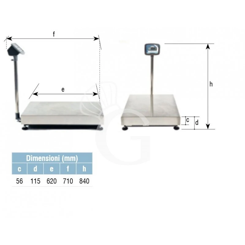 Bilancia Monocella Completa Portata 60 Kg Precisione 10 G L 500 Mm X P 400 Mm X H 840 Mm 8 Bilancia Monocella Completa Portata 60 Kg Precisione 10 G L 500 Mm X P 400 Mm X H 840 Mm - immagine 6