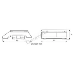 Bilancia Controllo Peso Display LCD Portata 30 Kg Precisione 1 G L 325 Mm X P 345 Mm X H 115 Mm -Vendite Gastrodomus bilancia per controllo del peso portata 30 kg e precisione 1 g 3