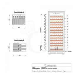 Cantina Vino Ventilata 288 LT 13 Ripiani Capacità 81 Bottiglie +5°C/+12°C 24 Cantina Vino Ventilata 288 LT 13 Ripiani Capacità 81 Bottiglie +5°C/+12°C -Vendite Gastrodomus cantina vino ventilata 288 lt 13 ripiani capacita 81 bottiglie 5c12c 10