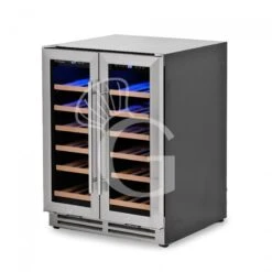 Cantina Vino Ventilata Doppia Temperatura Porta Inox 120 LT 12 Ripiani 36 Bottiglie +5°C/+22°C 10 Cantina Vino Ventilata Doppia Temperatura Porta Inox 120 LT 12 Ripiani 36 Bottiglie +5°C/+22°C -Vendite Gastrodomus cantina vino ventilata doppia temperatura porta inox 120 lt 12 ripiani 36 bottiglie 5c22c 1