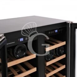 Cantina Vino Ventilata Doppia Temperatura Porta Inox 120 LT 12 Ripiani 36 Bottiglie +5°C/+22°C 12 Cantina Vino Ventilata Doppia Temperatura Porta Inox 120 LT 12 Ripiani 36 Bottiglie +5°C/+22°C -Vendite Gastrodomus cantina vino ventilata doppia temperatura porta inox 120 lt 12 ripiani 36 bottiglie 5c22c 3