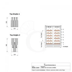 Cantina Vino Ventilata Doppia Temperatura Porta Inox 120 LT 12 Ripiani 36 Bottiglie +5°C/+22°C 14 Cantina Vino Ventilata Doppia Temperatura Porta Inox 120 LT 12 Ripiani 36 Bottiglie +5°C/+22°C -Vendite Gastrodomus cantina vino ventilata doppia temperatura porta inox 120 lt 12 ripiani 36 bottiglie 5c22c 5