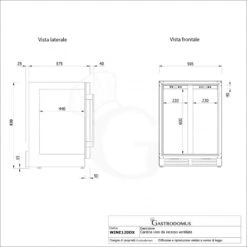 Cantina Vino Ventilata Doppia Temperatura Porta Inox 120 LT 12 Ripiani 36 Bottiglie +5°C/+22°C 15 Cantina Vino Ventilata Doppia Temperatura Porta Inox 120 LT 12 Ripiani 36 Bottiglie +5°C/+22°C -Vendite Gastrodomus cantina vino ventilata doppia temperatura porta inox 120 lt 12 ripiani 36 bottiglie 5c22c 6