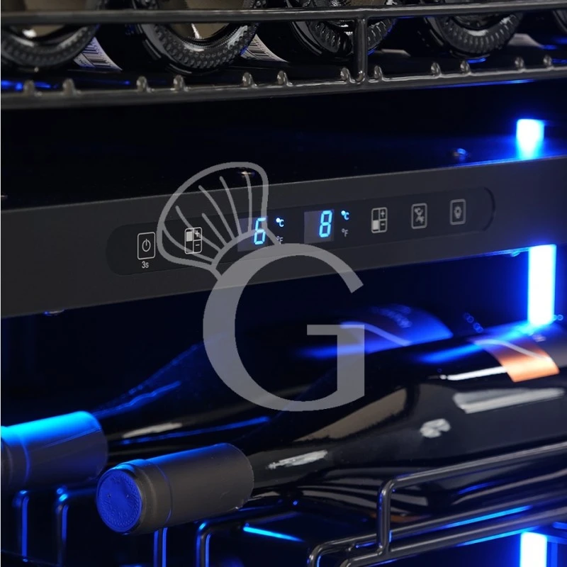 Cantina Vino Ventilata Doppia Temperatura Porta Inox 150 LT 4 Ripiani 34 Bottiglie +5°C/+12°C - +12°C/+22°C 5 Cantina Vino Ventilata Doppia Temperatura Porta Inox 150 LT 4 Ripiani 34 Bottiglie +5°C/+12°C - +12°C/+22°C - immagine 3