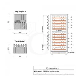 Cantina Vino Ventilata Doppia Temperatura Porta Inox 280 LT 11 Ripiani 121 Bottiglie +5°C/+22°C -Vendite Gastrodomus cantina vino ventilata doppia temperatura porta inox 280 lt 11 ripiani 121 bottiglie 5c22c 9