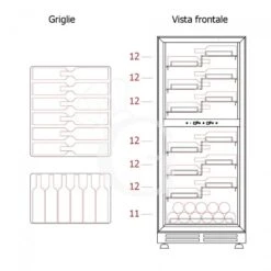 Cantina Vino Ventilata Doppia Temperatura Porta Inox 280 LT 7 Ripiani 83 Bottiglie +5°C/+22°C 23 Cantina Vino Ventilata Doppia Temperatura Porta Inox 280 LT 7 Ripiani 83 Bottiglie +5°C/+22°C -Vendite Gastrodomus cantina vino ventilata doppia temperatura porta inox 280 lt 7 ripiani 83 bottiglie 5c22c 9
