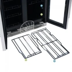 Cantina Vino Ventilata Doppia Temperatura Porte Inox 120 LT 12 Ripiani 34 Bottiglie +5°C/+12°C - +12°C/+22°C -Vendite Gastrodomus cantina vino ventilata doppia temperatura porte inox 120 lt 12 ripiani 34 bottiglie 5c12c 12c22c 6