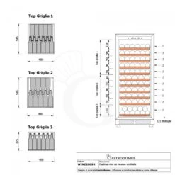 Cantina Vino Ventilata Porta Inox 280 LT 11 Ripiani 121 Bottiglie +5°C/+22°C -Vendite Gastrodomus cantina vino ventilata porta inox 280 lt 11 ripiani 121 bottiglie 5c22c 10