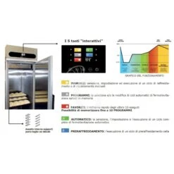 Cella Fermalievitazione Ventilata -5°C/+30°C 870 LT - 26 Teglie 600x800 Mm O 52 Teglie 600x400 Mm -Vendite Gastrodomus cella fermalievitazione ventilata 5c30c 870 lt 26 teglie 600x800 mm o 52 teglie 600x400 mm 2
