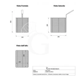 Cestello Da 1/2 Per Cuocipasta Modello 90 - L 240 Mm X P 290 Mm X H 200 Mm -Vendite Gastrodomus cestello da 12 per cuocipasta modello 90 l 240 mm x p 290 mm x h 200 mm 7
