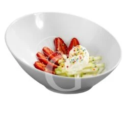 Ciotola Rotonda Inclinata In Melamina Con Dimensioni L 212 Mm X P 208 Mm X H 104 Mm