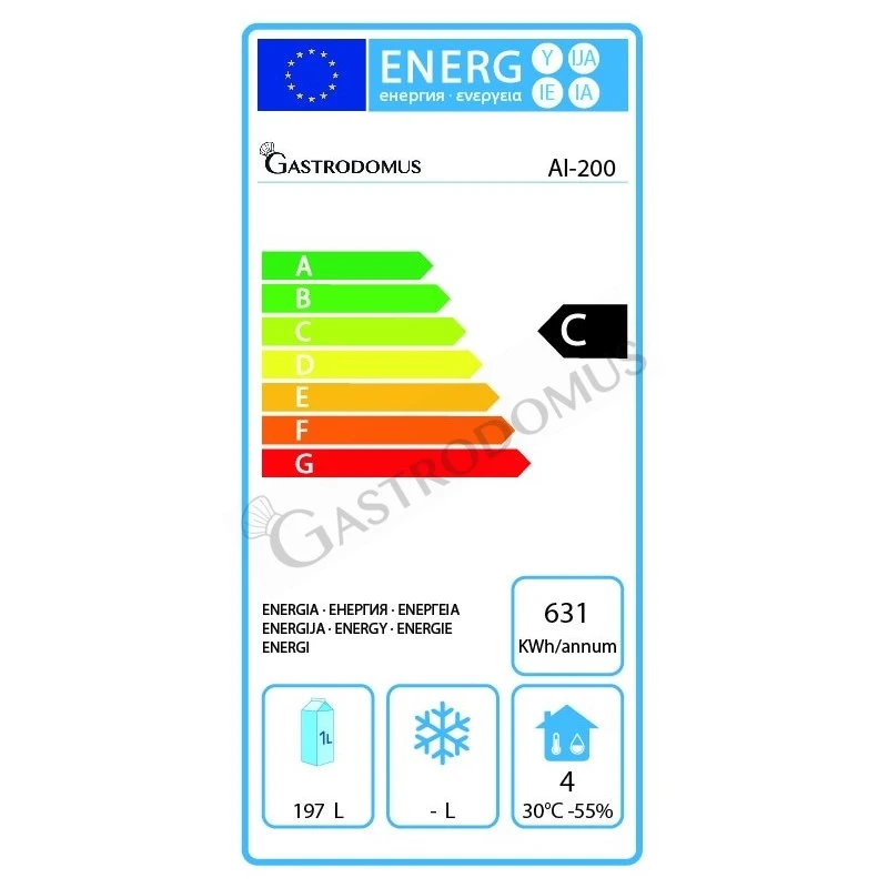 Congelatore A Pozzetto Statico 197 LT -18°C Porta In Vetro Classe Energetica C 4 Congelatore A Pozzetto Statico 197 LT -18°C Porta In Vetro Classe Energetica C - immagine 2