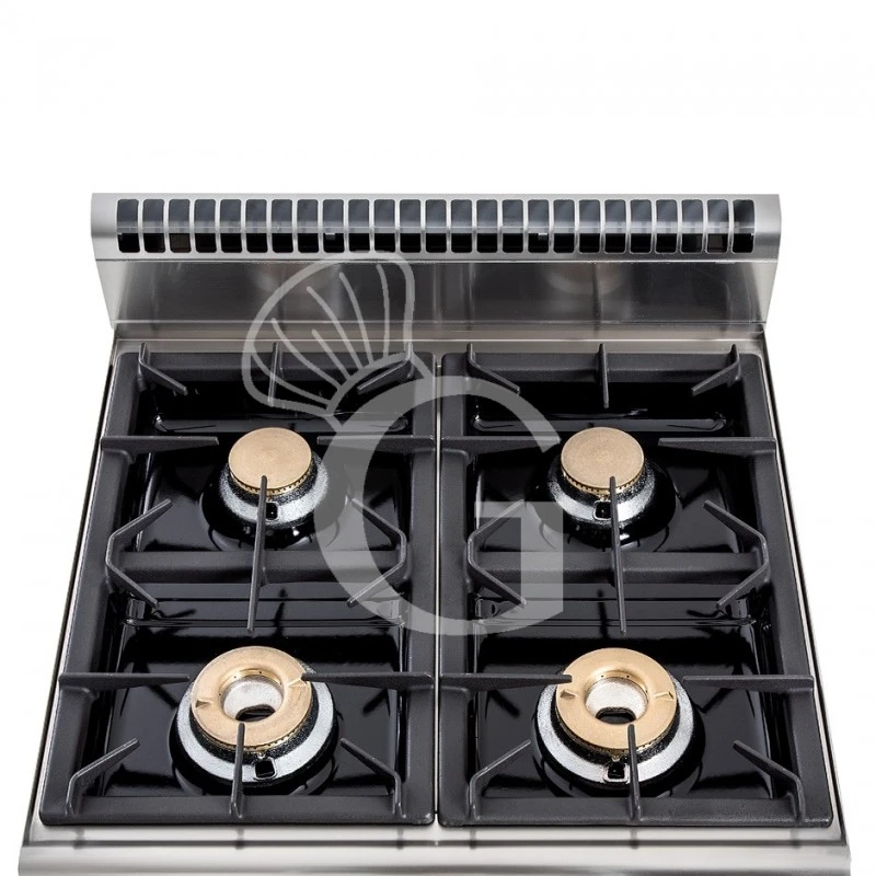 Cucina Professionale A Gas 4 Fuochi Forno A Gas Profondità 650 Mm 4 Cucina Professionale A Gas 4 Fuochi Forno A Gas Profondità 650 Mm - immagine 2