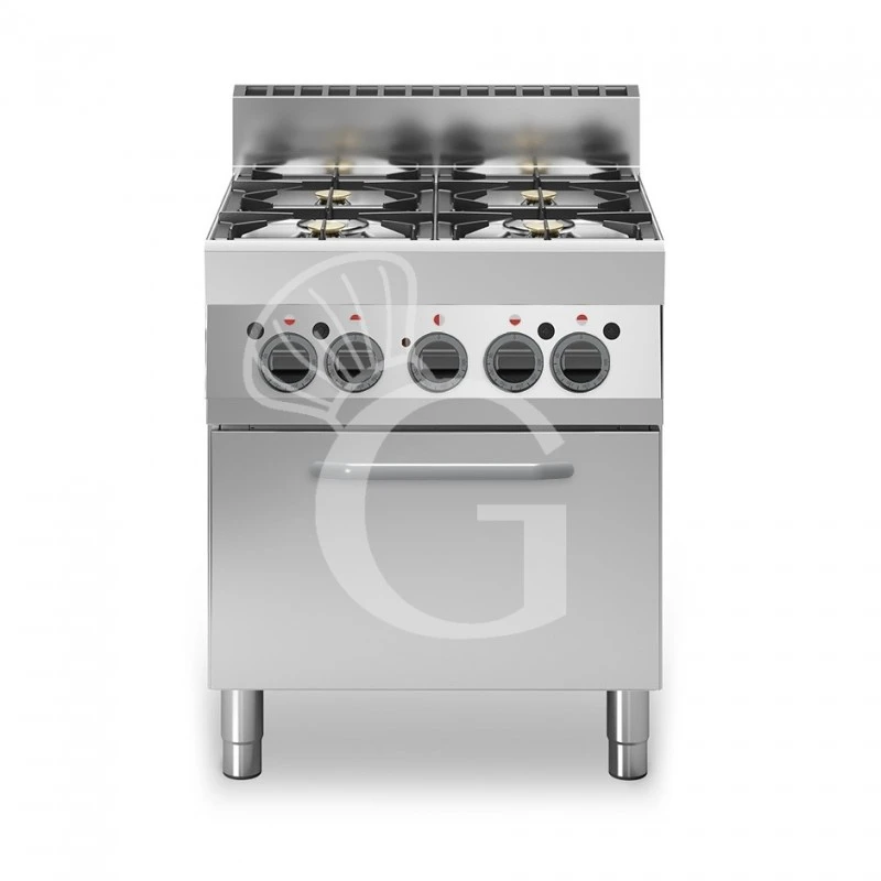 Cucina Professionale A Gas 4 Fuochi Forno A Gas Profondità 650 Mm 3 Cucina Professionale A Gas 4 Fuochi Forno A Gas Profondità 650 Mm