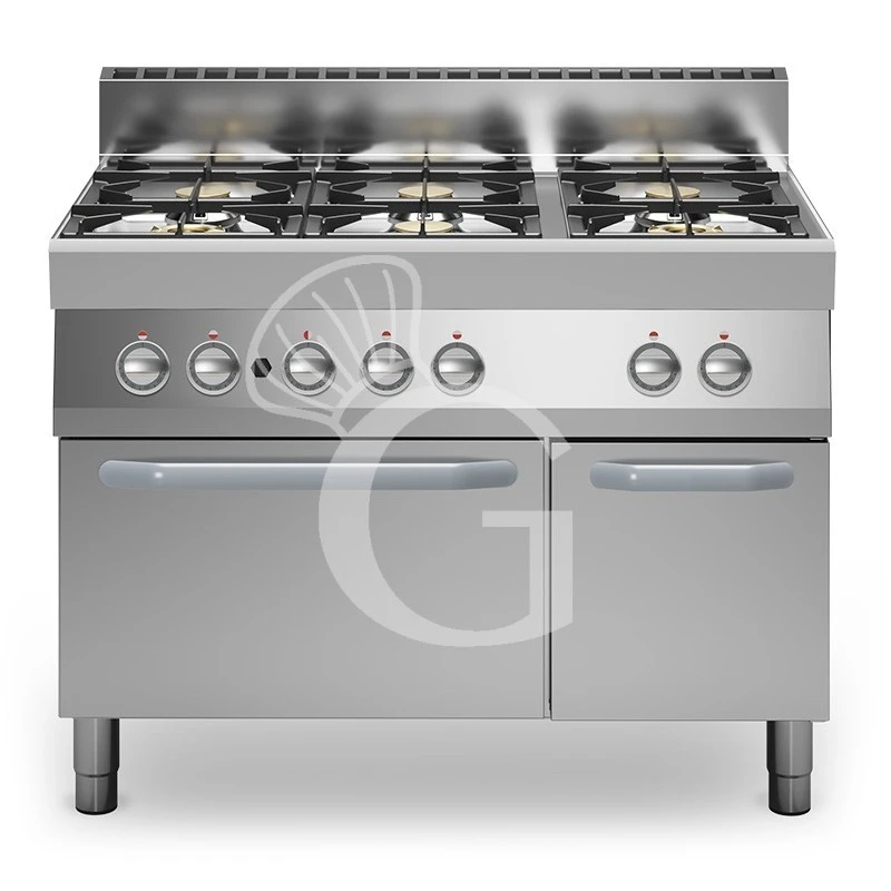 Cucina Professionale A Gas 6 Fuochi Forno A Gas Armadio Neutro Profondità 700 Mm 3 Cucina Professionale A Gas 6 Fuochi Forno A Gas Armadio Neutro Profondità 700 Mm