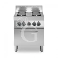 Cucina Professionale Elettrica 4 Piastre Forno Elettrico A Convezione GN1/1 Profondità 700 Mm