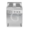 Cucina Professionale Elettrica 4 Piastre Quadre Forno Elettrico A Convezione GN1/1 Profondità 700 Mm -Vendite Gastrodomus cucina elettrica 4 piastre quadre forno elettrico a convenzione