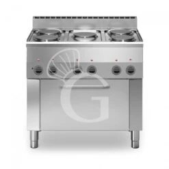 Cucina Professionale Elettrica 5 Piastre Forno Elettrico A Convezione GN1/1 Profondità 600 Mm