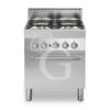Cucina Professionale A Gas 4 Fuochi Forno Elettrico A Convezione Profondità 700 Mm 1 Cucina Professionale A Gas 4 Fuochi Forno Elettrico A Convezione Profondità 700 Mm -Vendite Gastrodomus cucina gas 4 fuochi forno elettrico a convenzione bacinelle smaltate