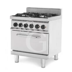 Cucina Professionale A Gas 4 Fuochi Forno Elettrico Statico Profondità 700 Mm -Vendite Gastrodomus cucina professionale a gas 4 fuochi forno elettrico statico profondita 700 mm 2