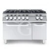 Cucina Professionale A Gas 6 Fuochi Forno A Gas Profondità 900 Mm -Vendite Gastrodomus cucina professionale a gas con 6 fuochi forno a gas profondita 900 mm