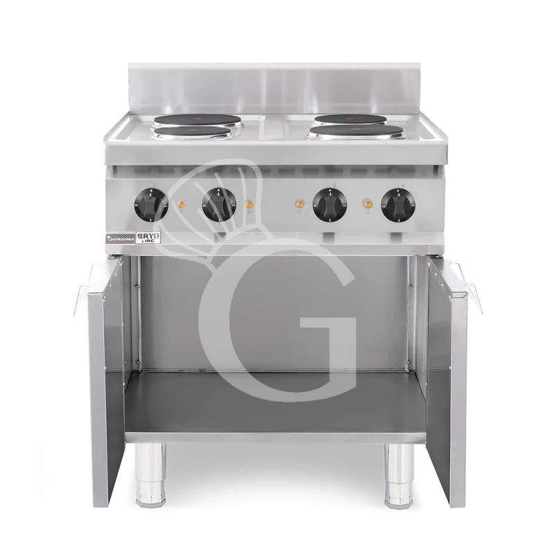 Cucina Professionale Elettrica 4 Piastre Su Armadio Chiuso Profondità 700 Mm 5 Cucina Professionale Elettrica 4 Piastre Su Armadio Chiuso Profondità 700 Mm - immagine 3