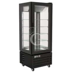 Espositore Negativo Ventilato, 4 Lati Vetro Con Finitura Color Nero 431 LT, Temperatura -18°C / -22°C Classe Energetica D