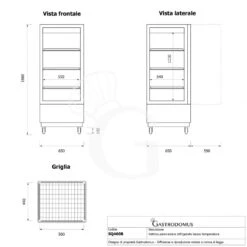 Espositore Refrigerato Ventilato Color Nero 400 LT -13°C/-22°C Classe Energetica B -Vendite Gastrodomus espositore refrigerato ventilato color nero 400 lt 13c 22c classe energetica b 7