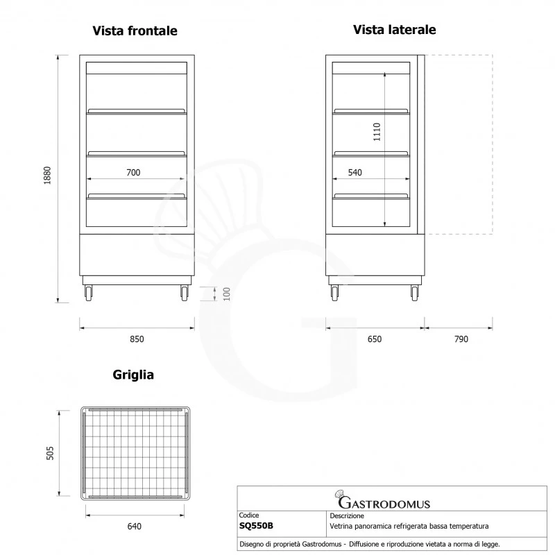 Espositore Refrigerato Ventilato Color Nero 550 LT -13°C/-22°C Classe Energetica B 10 Espositore Refrigerato Ventilato Color Nero 550 LT -13°C/-22°C Classe Energetica B - immagine 8