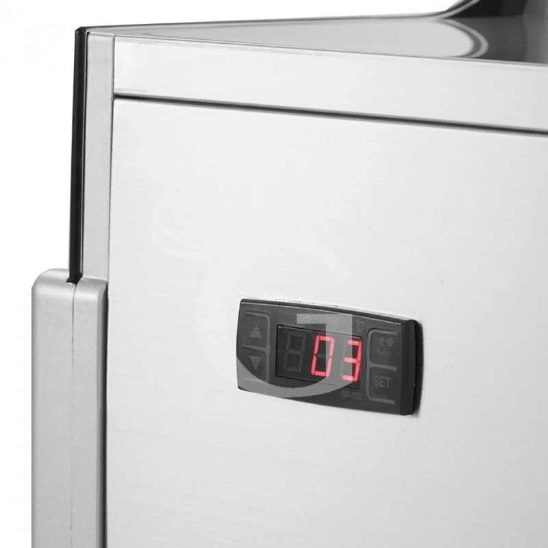 Espositore Refrigerato Ventilato Da Banco Con Esterno Nero E Inox 175 LT Luce Interna LED 7 Espositore Refrigerato Ventilato Da Banco Con Esterno Nero E Inox 175 LT Luce Interna LED - immagine 5