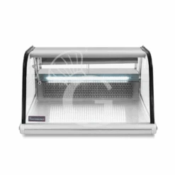 Espositore Refrigerato Ventilato Da Banco Con Esterno Nero E Inox 175 LT Luce Interna LED