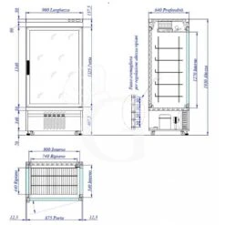 Vetrina Pasticceria Refrigerata Ventilato 590 LT -25°C/+5°C 3 Lati Vetro -Vendite Gastrodomus espositore ventilato negativo per pasticceria 3 lati vetro 590 lt temperatura 25c 5c 1