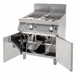 Friggitrice Professionale A Gas Su Armadio Chiuso 2 Vasche 22 LT + 22 LT 40 Kw 6 Friggitrice Professionale A Gas Su Armadio Chiuso 2 Vasche 22 LT + 22 LT 40 Kw -Vendite Gastrodomus friggitrice a gas 2 vasche da 2222 lt su armadio chiuso 1