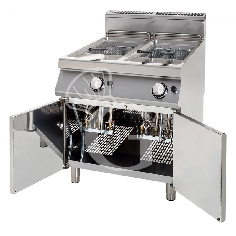 Friggitrice Professionale A Gas Su Armadio Chiuso 2 Vasche 22 LT + 22 LT 40 Kw 4 Friggitrice Professionale A Gas Su Armadio Chiuso 2 Vasche 22 LT + 22 LT 40 Kw - immagine 2
