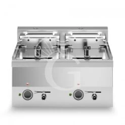 Friggitrice Industriale Elettrica Da Banco 2 Vasche 10 LT + 10 LT 15 Kw Trifase