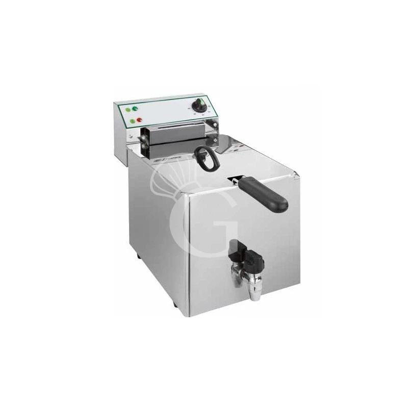 Friggitrice Elettrica Da Banco 1 Vasca Con Rubinetto 12 LT Potenza 6 KW Trifase 4 Friggitrice Elettrica Da Banco 1 Vasca Con Rubinetto 12 LT Potenza 6 KW Trifase - immagine 2