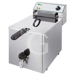 Friggitrice Elettrica Da Banco 1 Vasca Con Rubinetto 12 LT Potenza 6 KW Trifase