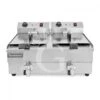 Friggitrice Elettrica Da Banco Con Rubinetto 2 Vasche Capacità 13+13 LT Potenza 4+4 KW Monofase -Vendite Gastrodomus friggitrice elettrica da banco con 2 vasche capacita 1313 lt 44 kw monofase con rubinetto