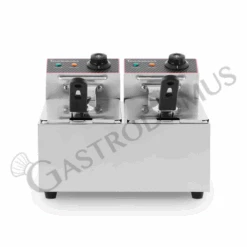 Friggitrice Elettrica Da Banco 2 Vasche 4+4 LT Potenza 1,8 KW + 1,8 KW Monofase